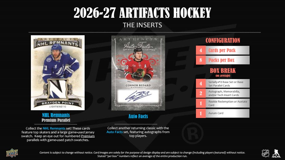2026-27 Upper Deck Artifacts Hockey Sealed Hobby Box