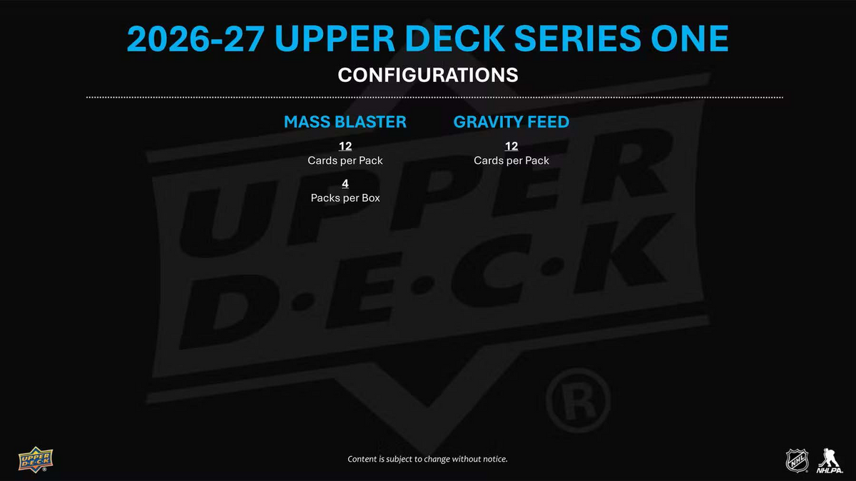 2026-27 Upper Deck Series 1 Hockey Blaster Box