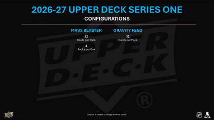 2026-27 Upper Deck Series 1 Hockey Blaster Box