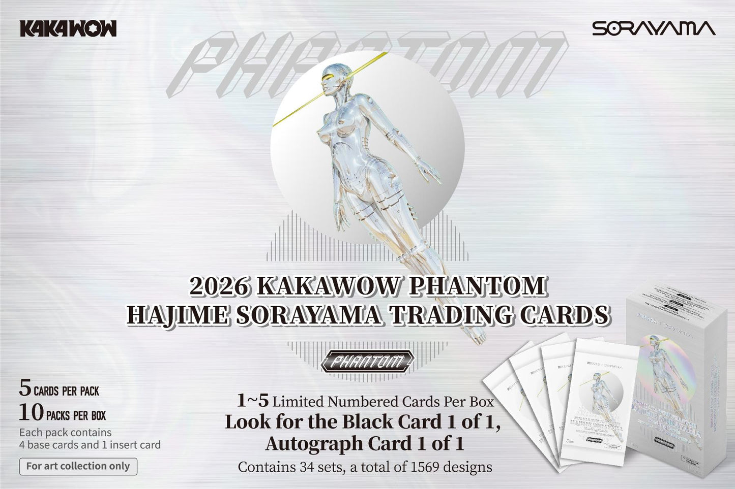 2026 Kakawow Phantom Hajime Sorayama Trading Card Box