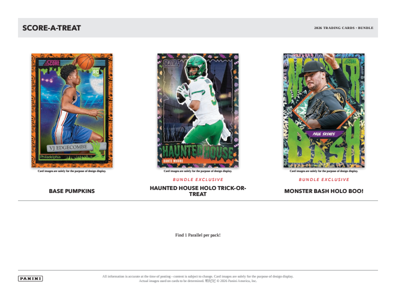 2026 Panini Score-A-Treat Multi-Sport Halloween Treat 40 Pack Bundle