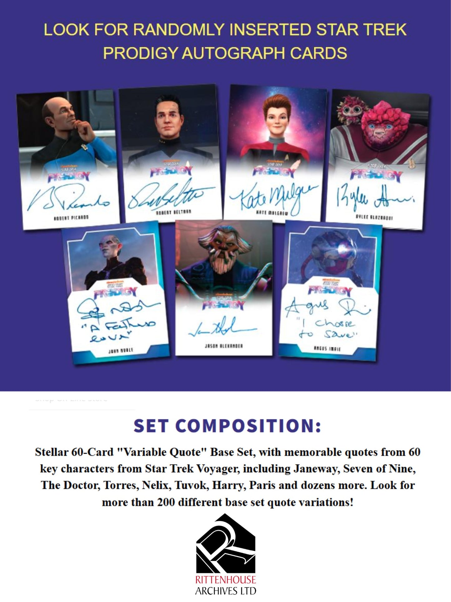 2026 Rittenhouse Star Trek Voyager Archives & Inscriptions Hobby Box
