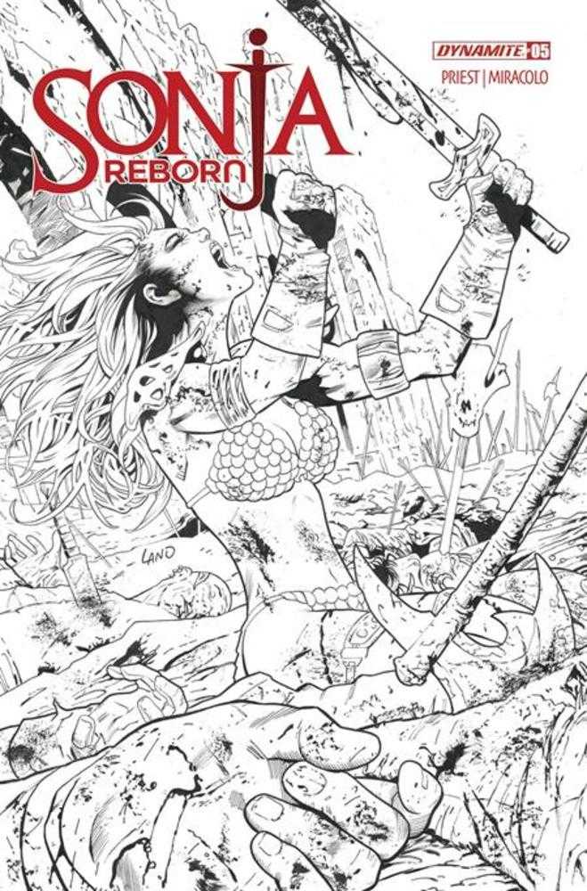 Sonja Reborn #5 Cover K Greg Land Line Art Foc Bonus Variant
