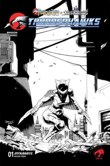 Thundercats X Silverhawks Thunderhawks #1 Cover I 1 in 10 Declan Shalvey Line Art Variant