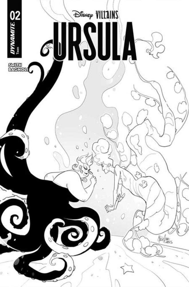 Disney Villains Ursula #2 Cover M Mirka Andolfo Line Art Variant