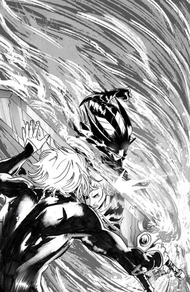 Fireborn #5 Cover E Patrick Mulholland Black And White And Blood Virgin Cardstock Variant
