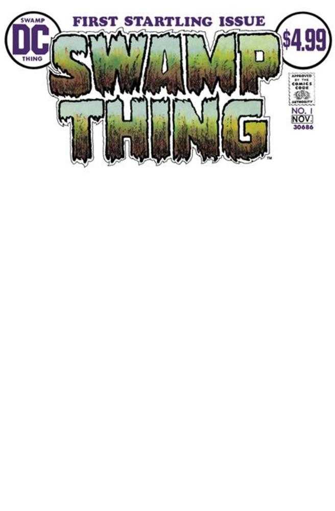 Swamp Thing #1 Facsimile Edition Cover D Blank Card Stock Variant