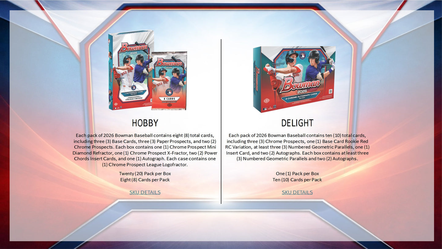 2026 Topps Bowman Baseball Hobby Box