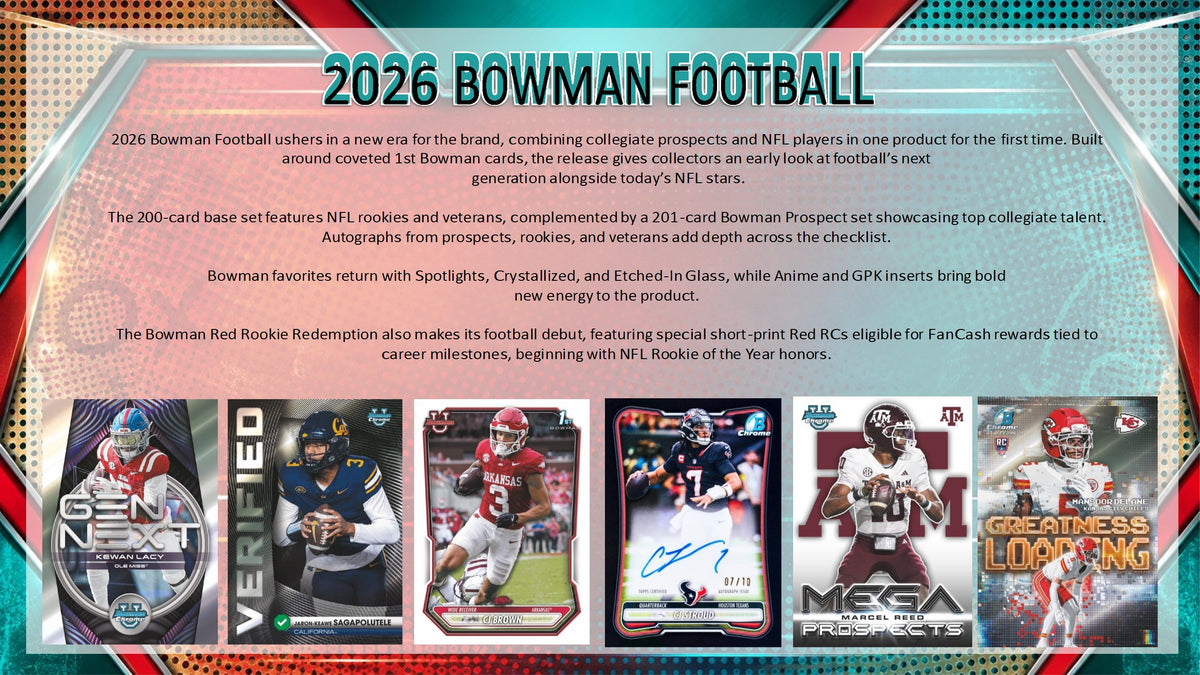2026 Topps Bowman Football Hobby Box