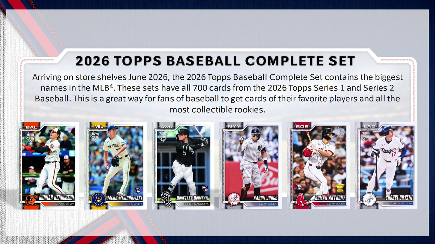 2026 Topps Baseball Complete Hobby Factory Set