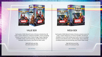 2026 Topps Chrome Marvel Comics Hobby Box