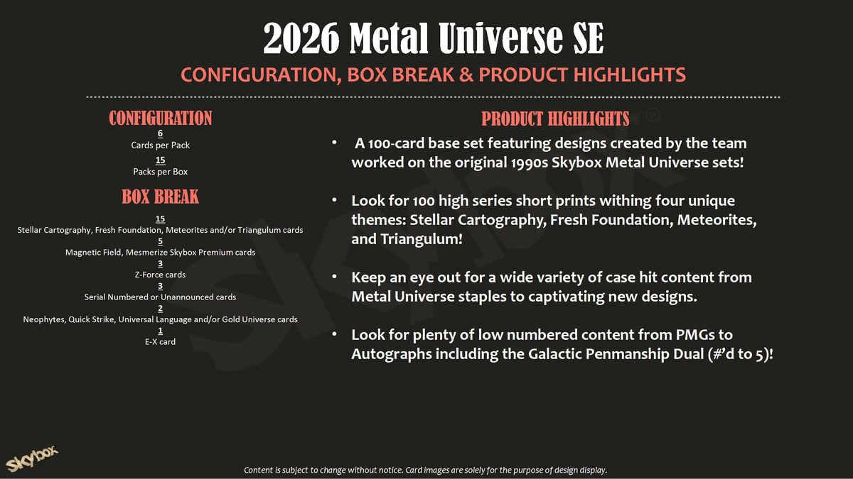 2026 Upper Deck Metal Universe SE Hobby Box