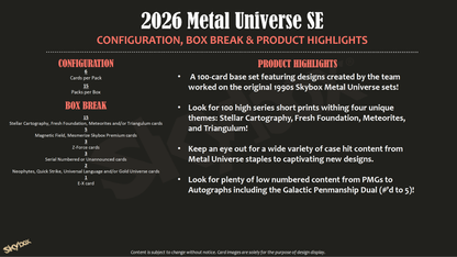 2026 Upper Deck Metal Universe SE Hobby Box
