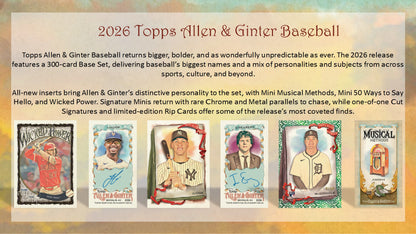 2026 Topps Allen & Ginter Baseball Hobby Box