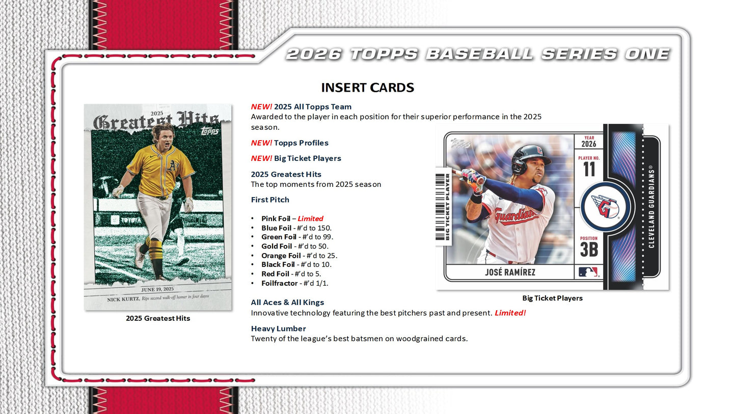 2026 Topps Series 1 Baseball Value Pack