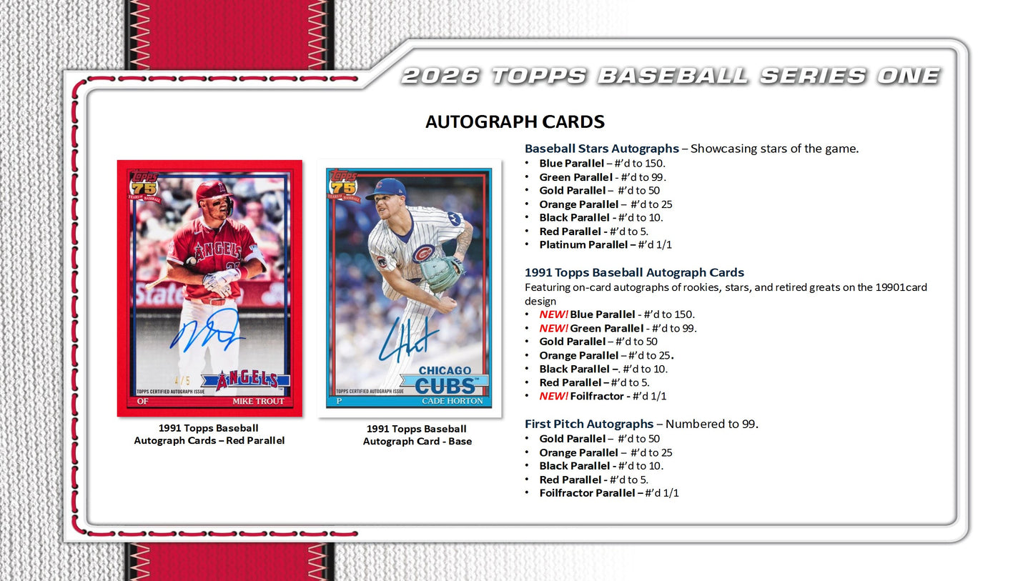 2026 Topps Series 1 Baseball Value Pack