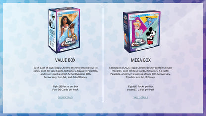 2026 Topps Chrome Disney Hobby Box