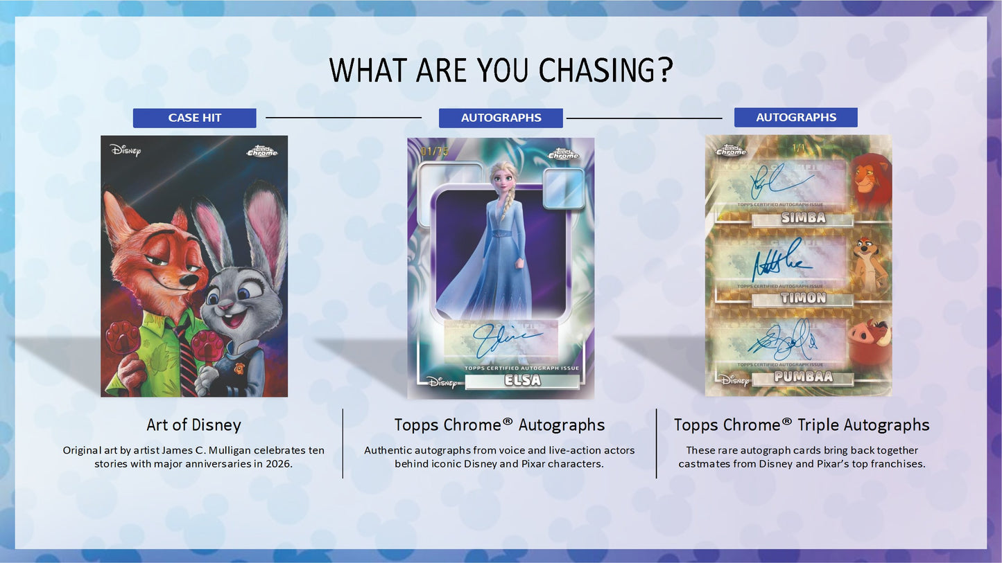 2026 Topps Chrome Disney Hobby Box