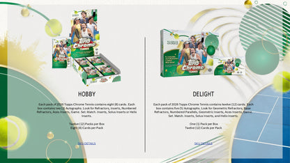 2026 Topps Chrome Tennis Breaker Delight Box