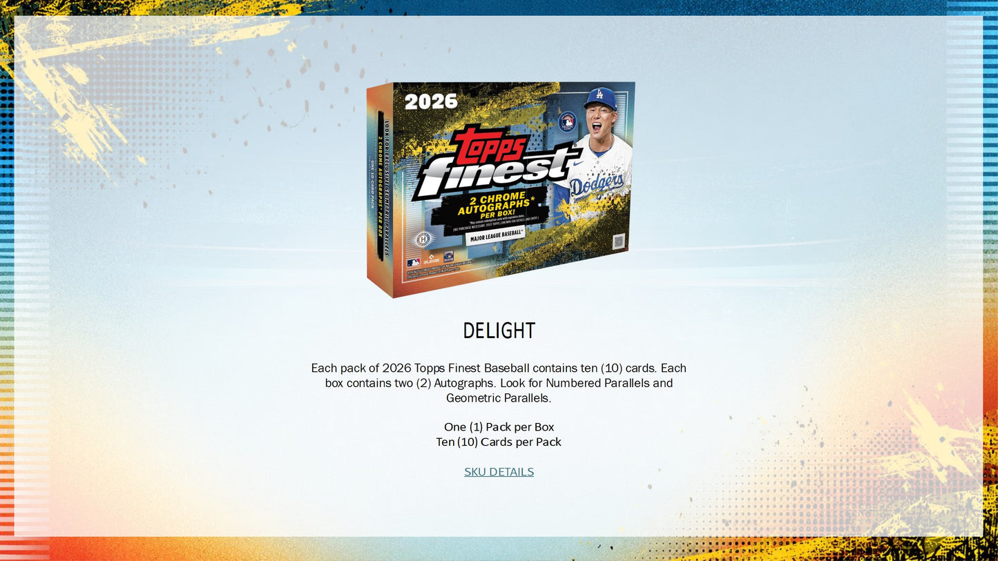 2026 Topps Finest MLB Baseball Hobby Box
