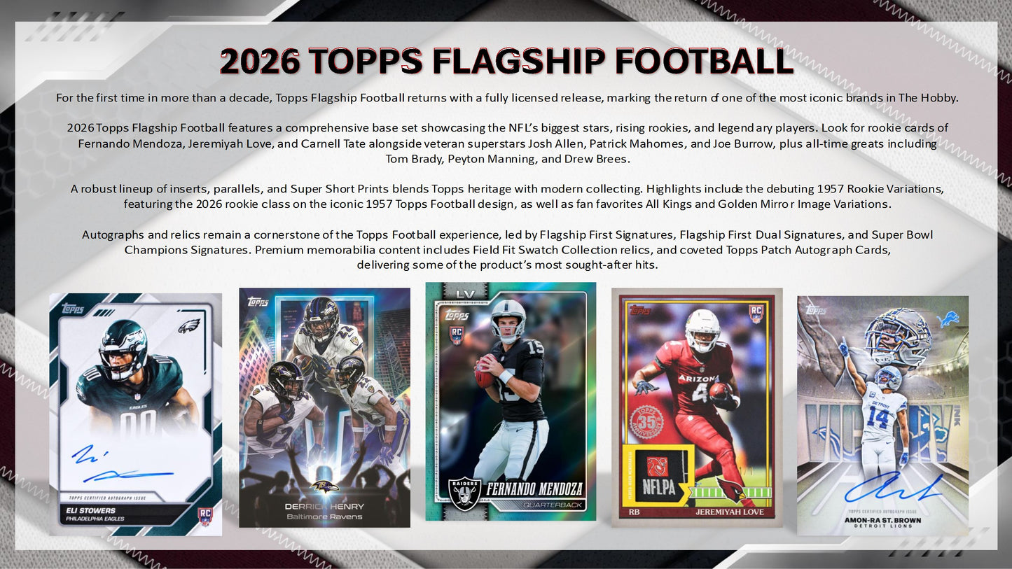 2026 Topps Flagship Football Mega Box