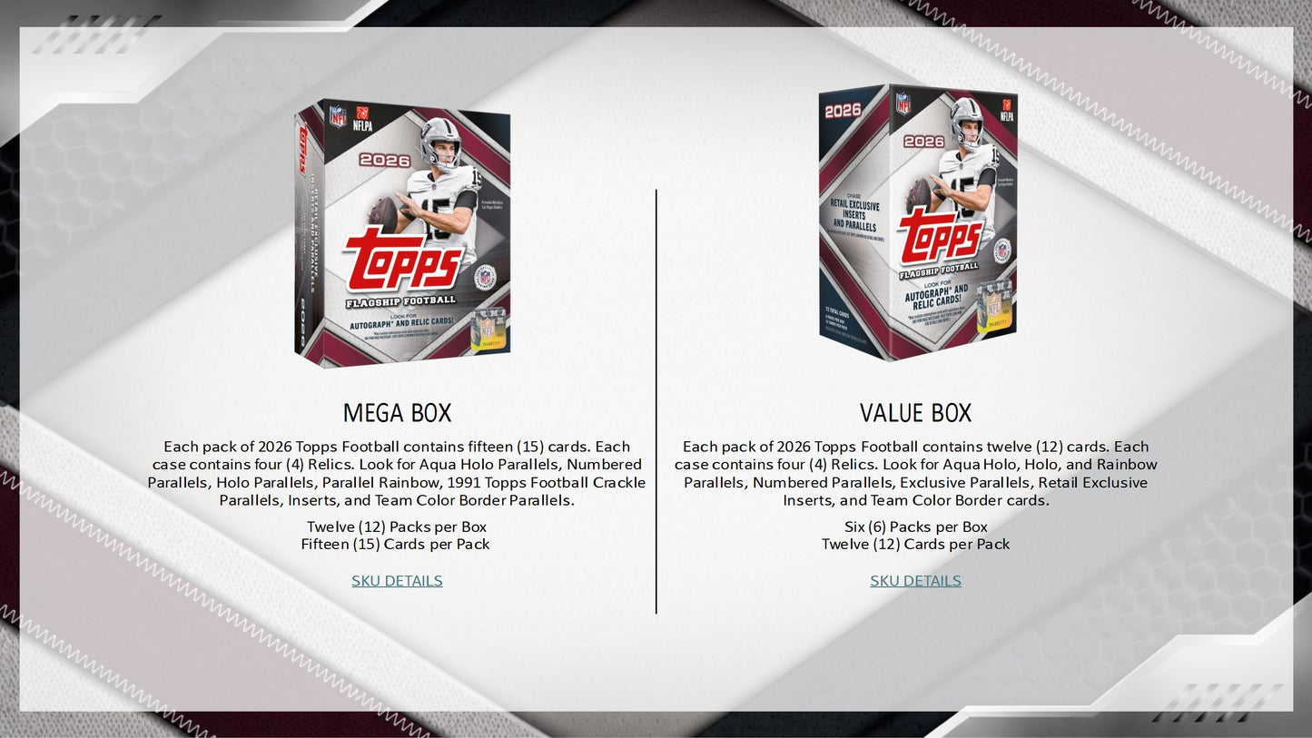 2026 Topps Flagship Football Mega Box
