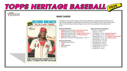 2026 Topps Heritage Baseball Value Box