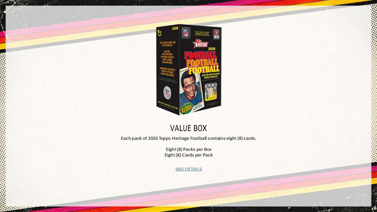 2026 Topps Heritage Football Hobby Box