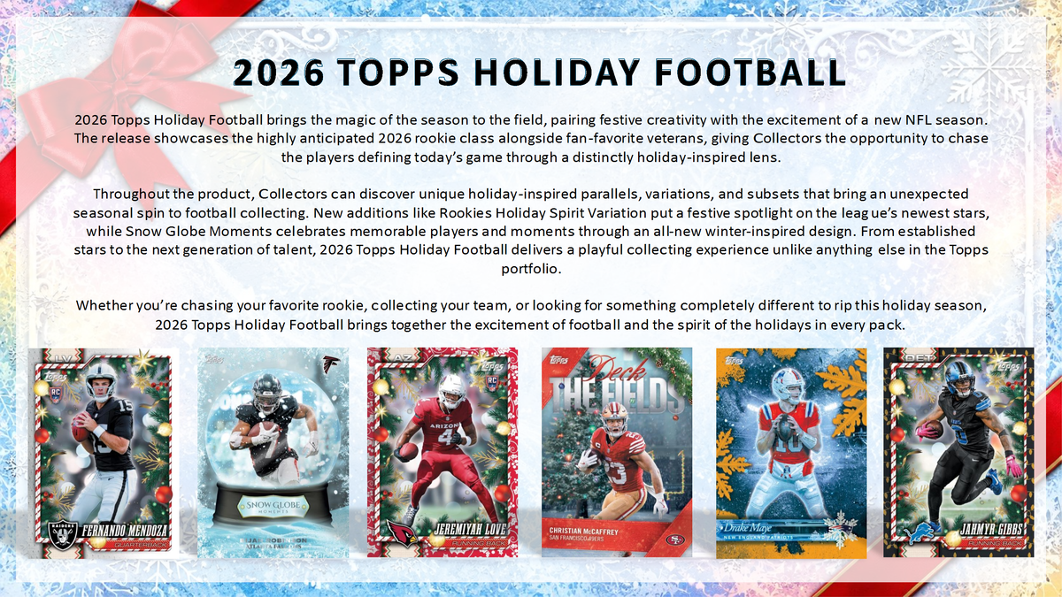 2026 Topps Holiday Football Mega Box