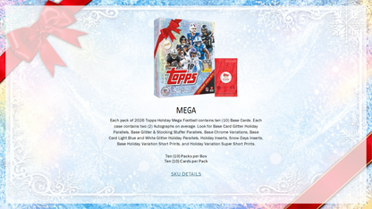 2026 Topps Holiday Football Mega Box