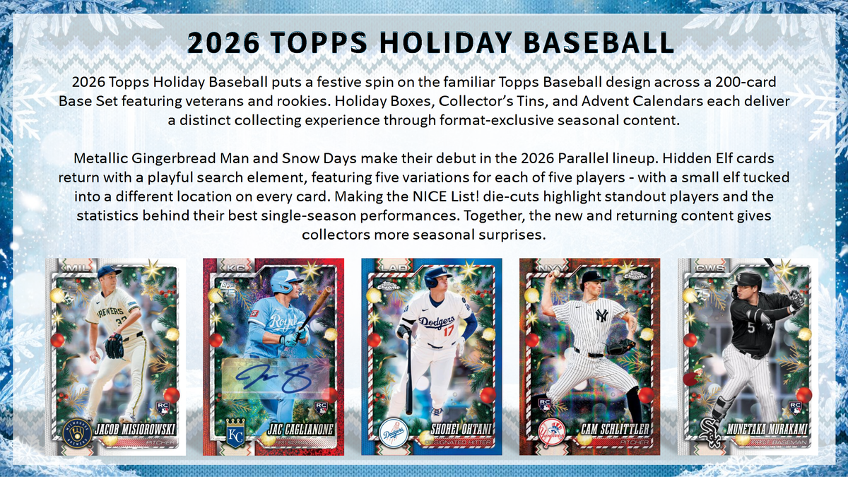 2026 Topps Baseball Holiday Advent Calendar Box