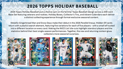 2026 Topps Baseball Holiday Advent Calendar Box