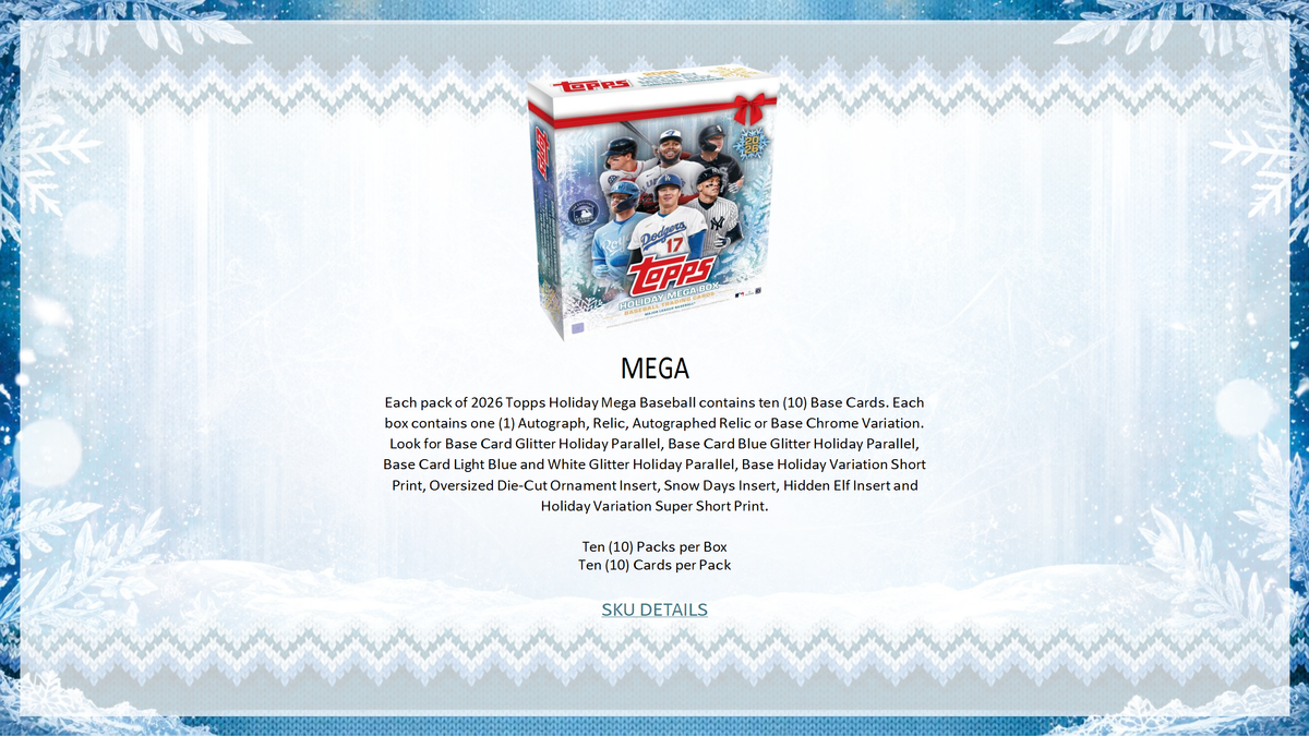 2026 Topps Baseball Holiday Advent Calendar Box