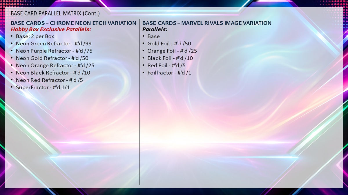 2026 Topps Neon Marvel Value Box