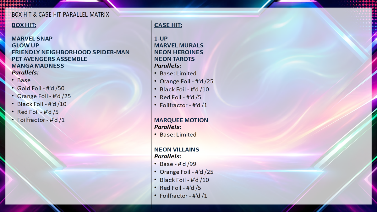 2026 Topps Neon Marvel Value Box