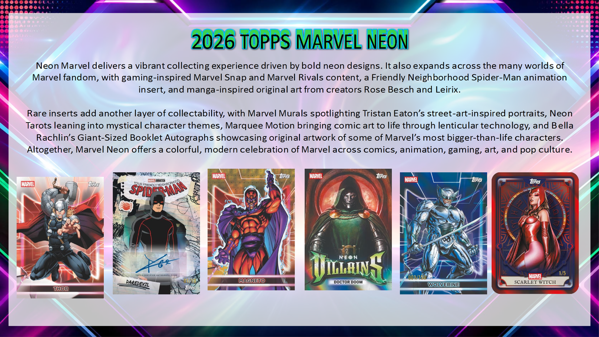 2026 Topps Neon Marvel Value Box