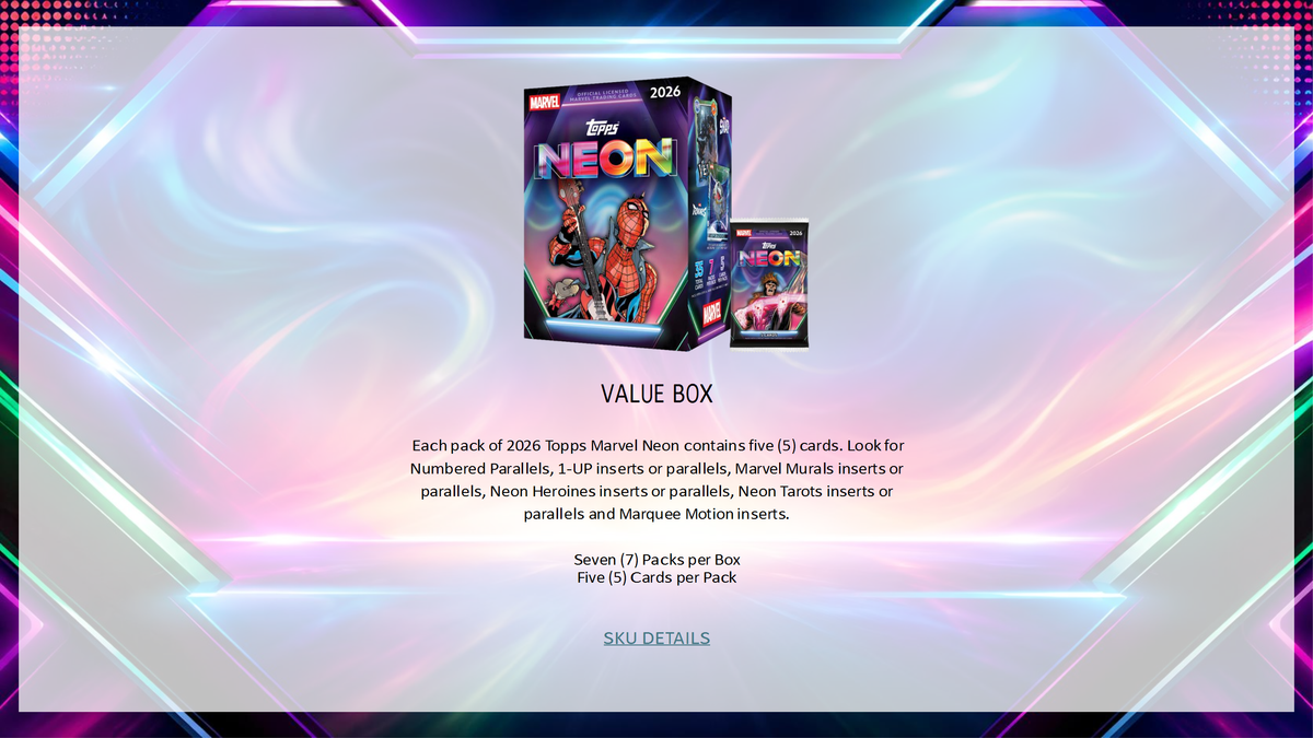 2026 Topps Neon Marvel Value Box