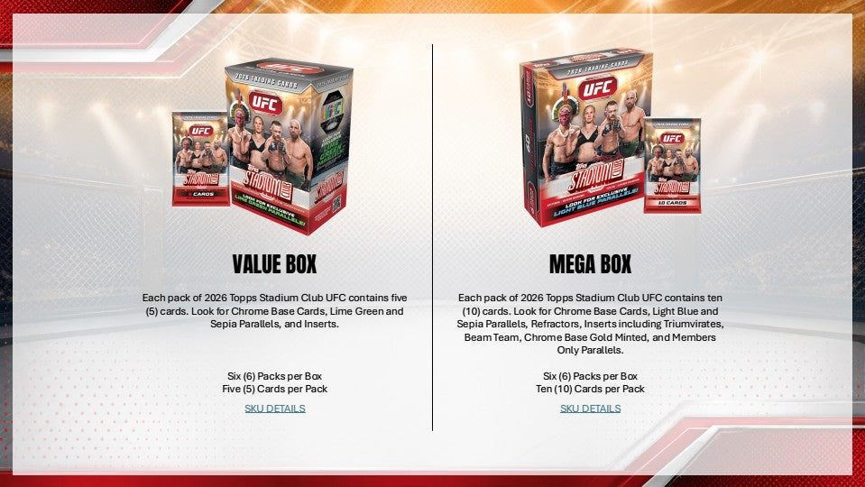 2026 Topps Stadium Club UFC Hobby Box