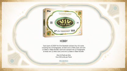 2026 Topps Tier One Baseball Hobby Box