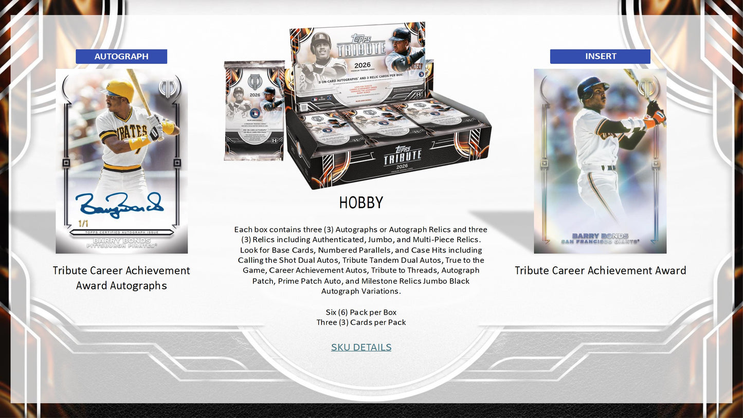 2026 Topps Tribute Baseball Hobby Box