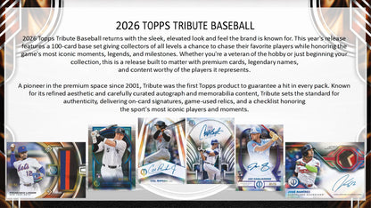2026 Topps Tribute Baseball Hobby Box