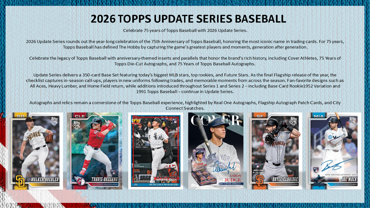 2026 Topps Update Series Baseball Hobby Box
