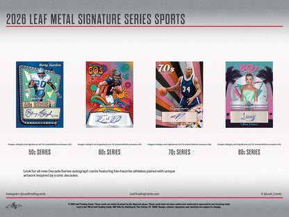 2026 Leaf Metal Signature Series Multi-Sport Card Box
