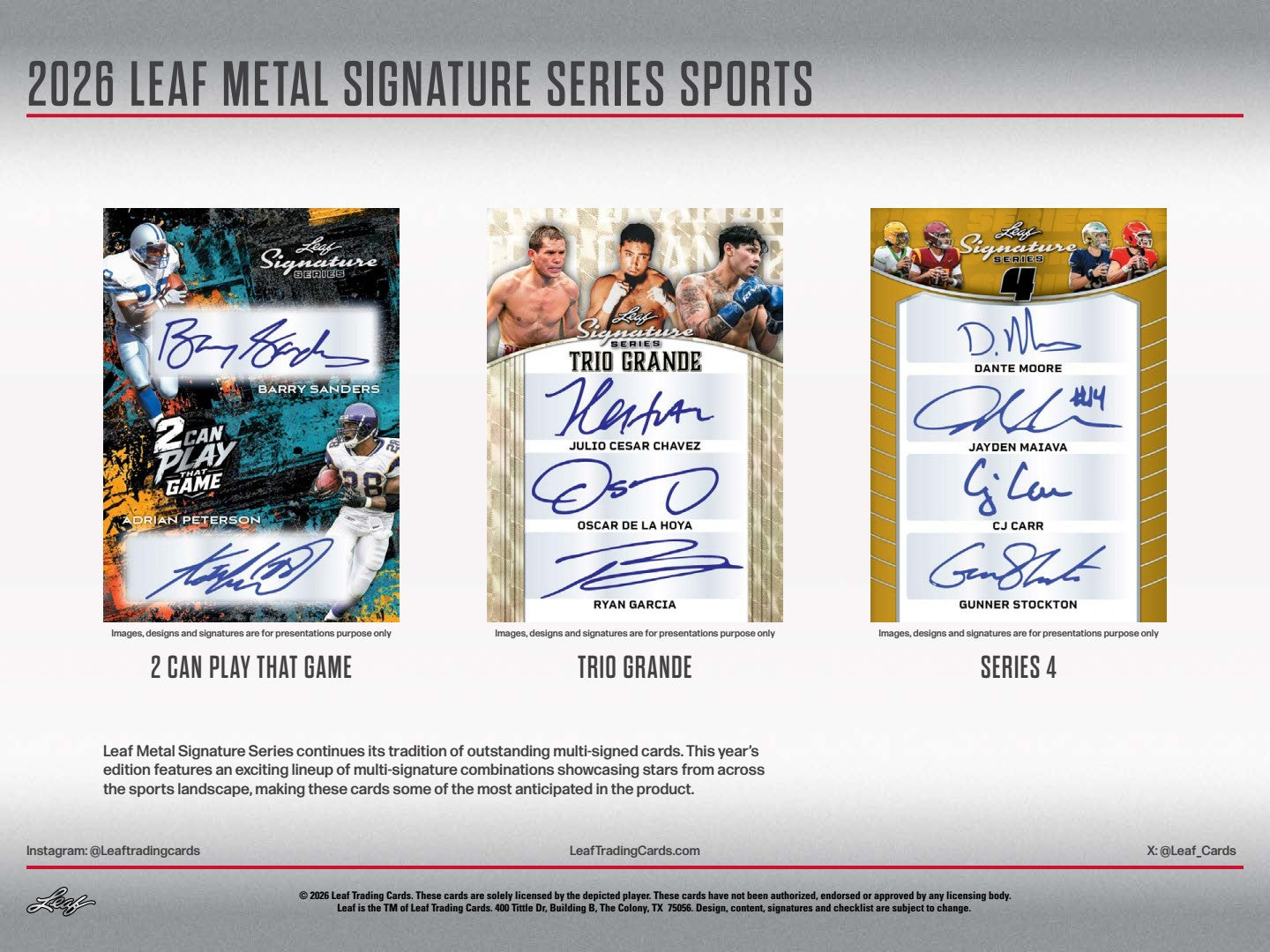 2026 Leaf Metal Signature Series Multi-Sport Card Box