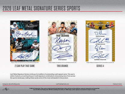 2026 Leaf Metal Signature Series Multi-Sport Card Box