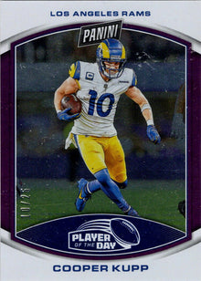 2023 Panini POTD Football Purple Foil Parallel Card 21 Cooper Kupp 10/25