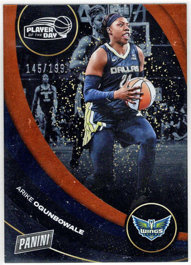 2025 Panini WNBA Player of the Day Orange Parallel Card 22 Arike Ogunbowale /199