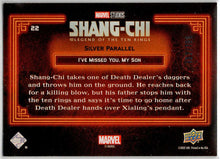 2023 Upper Deck Marvel Shang-Chi Silver Parallel Card 22 "I've Missed You…" /199