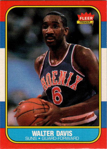 1986-87 Fleer Basketball #23 Walter Davis Base Rookie Card