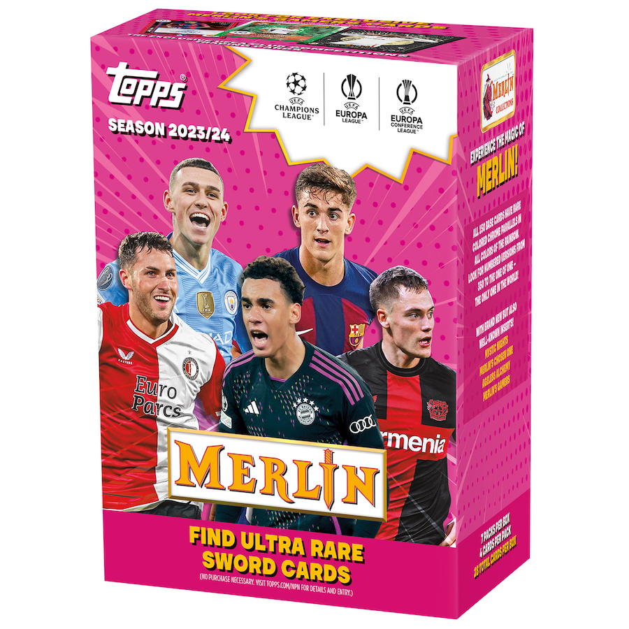 2023-24 Topps Chrome Merlin UEFA Club Competitions Value Blaster Box